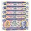 Image 1 : Bank of Canada, 5x$10.00 1971, all UNC