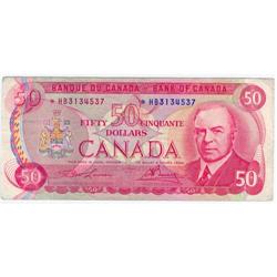 $50.00 Replacement note 1975, F-VF