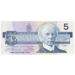 $5.00 Replacement note 1986, Gem UNC