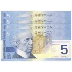 Bank of Canada, $5.00 note 2001, Choice UNC