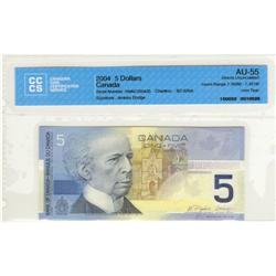 $5.00 Insert note 2004, CCCS AU-55