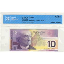 $10.00 Insert note 2003, EF-45