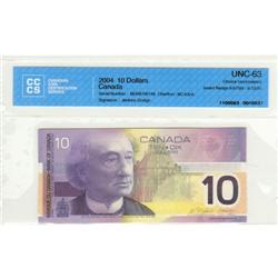 Bank of Canada, $10 Insert note 2004, UNC-63