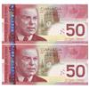 Image 1 : Pair of consec. $50 notes 2004, UNC-65