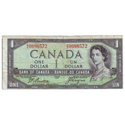 $1.00 Devil's Face Error note 1954, Fine