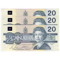Bank of Canada $20 Error note 1991 Choice UNC
