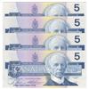Image 1 : 4 x $5.00 Error notes 2005, Choice to Gem UNC