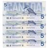 Image 2 : 4 x $5.00 Error notes 2005, Choice to Gem UNC