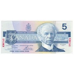 Bank of Canada $5 Specimen note 1986, AU-UNC