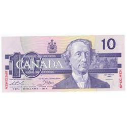 Bank of Canada $10.00 Specimen note 1989, UNC