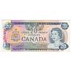 Image 1 : Bank of Canada $20 2 Digit Radar note 1979 VF