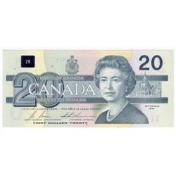 Bank of Canada $20 Radar note 1991, Gem UNC
