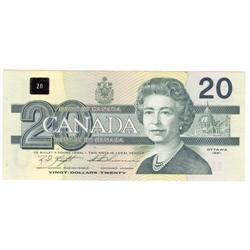 Bank of Canada $20.00 Radar note 1991, UNC