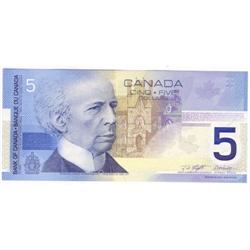 $5.00 Radar Insert note 2005, GEM UNC