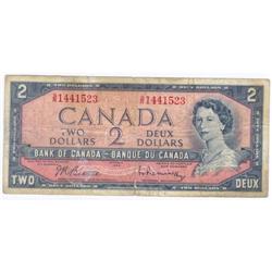 Bank of Canada $2.00 Test note 1954, VF