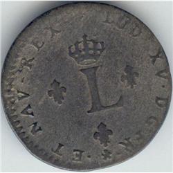 Breton # 508, French Colonies, 1750 VF-EF