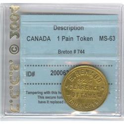 Breton # 744, CCCS MS-63.