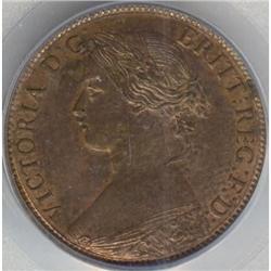 New Brunswick 1/2 Cent 1861 PCGS MS64RB