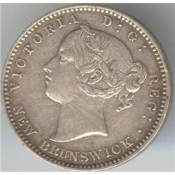 New Brunswick 10 Cents 1862 EF-40 Upset die