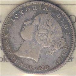 NFLD 10 Cents 1885, ICCS VF-20 Obverse 2