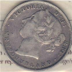 NFLD 20 Cents 1899, ICCS VF-20 Hook 9's