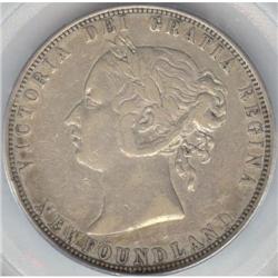 NFLD 50 Cents 1873, PCGS EF-40.