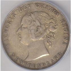 NFLD 50 Cents 1885, ICG VF-30.
