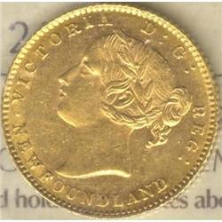NFLD 2 Dollar 1880, ICCS MS-60 Gold.