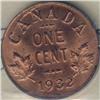 Image 2 : 1 Cent 1932, ICCS MS-64 Red. 100% Red