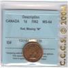 Image 1 : 1 Cent 1962, CCCS MS-64; Red, Missing M