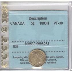 5 Cents 1883H, CCCS VF-30.
