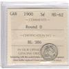 Image 1 : 5 Cents 1900, ICCS MS-62; Round 0.