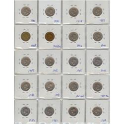 Nickel 5 Cents Collection 20 George VI read