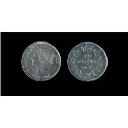 10 Cents 1893, ICCS MS-64 Flat Top.