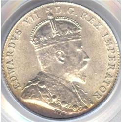 10 Cents 1908, PCGS MS-65. Blasting