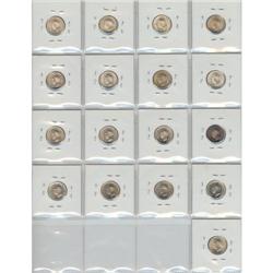 Silver 10 Cents Coll. of 17 Georges VI; read