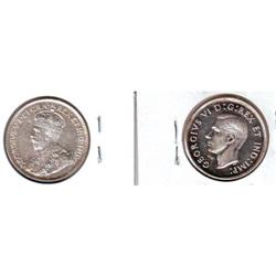 25 Cents 1918 AU-50, 1943 MS-63 Cameo