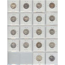 Silver 25 Cents Coll. of 18 Elizabeth II read