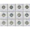 Image 2 : Collection of 12 x 25 Cents 1992 Silver Proof