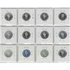 Image 1 : Collection of 12 x 25 Cents 1999 Silver Proof