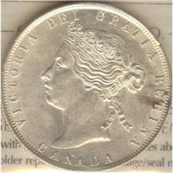 50 Cents 1872H, ICCS MS-62