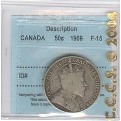 50 Cents 1909, CCCS F-15. Problem free