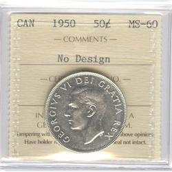 50 Cents 1950, ICCS MS-60; No Design.