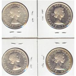 50 Cents 1955, 1956, 1957 & 1958 all MS