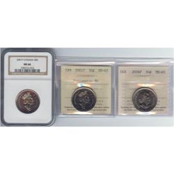 50 Cents Lot of 3 certified coins read