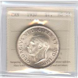 Silver Dollar 1937, ICCS MS-64.