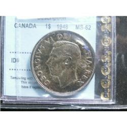 Silver Dollar 1948, CCCS MS-62.