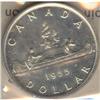 Image 2 : Silver Dollar 1955, ICCS PL-65 Cameo.