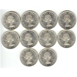 Silver dollar 1962 lot of 10 BU Arrow Head