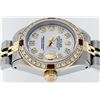 Image 5 : Rolex Ladies 2 Tone SS/YG MOP Diamond & Ruby Oyster Perpetual Datejust Wristwatc